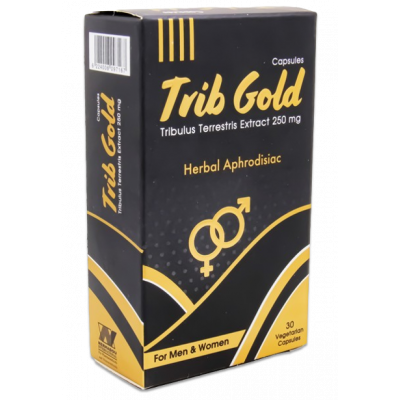 TRIB GOLD 250 MG FOR MEN & WOMEN ( TRIBULUS TERRESTRIS EXTRACT ) HERBAL APHRODISIAC 30 CAPSULES